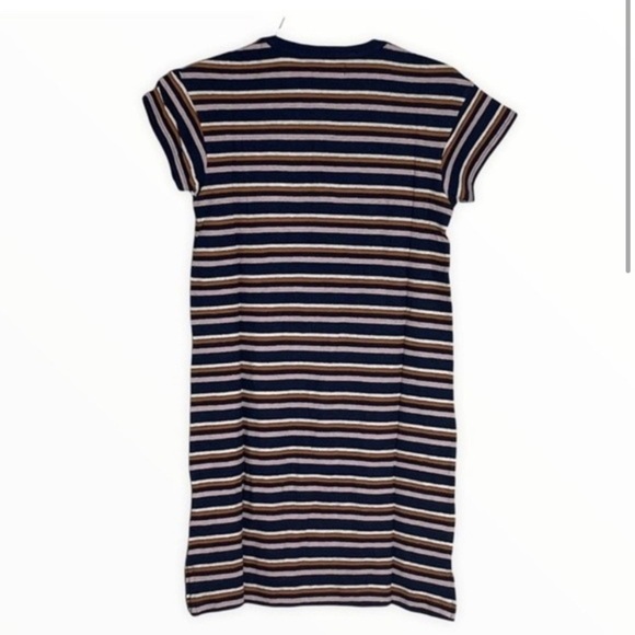 NWT Madewell Bengali Stripe Henley Oversized T-Shirt Dress Sz XXS - Picture 7 of 8